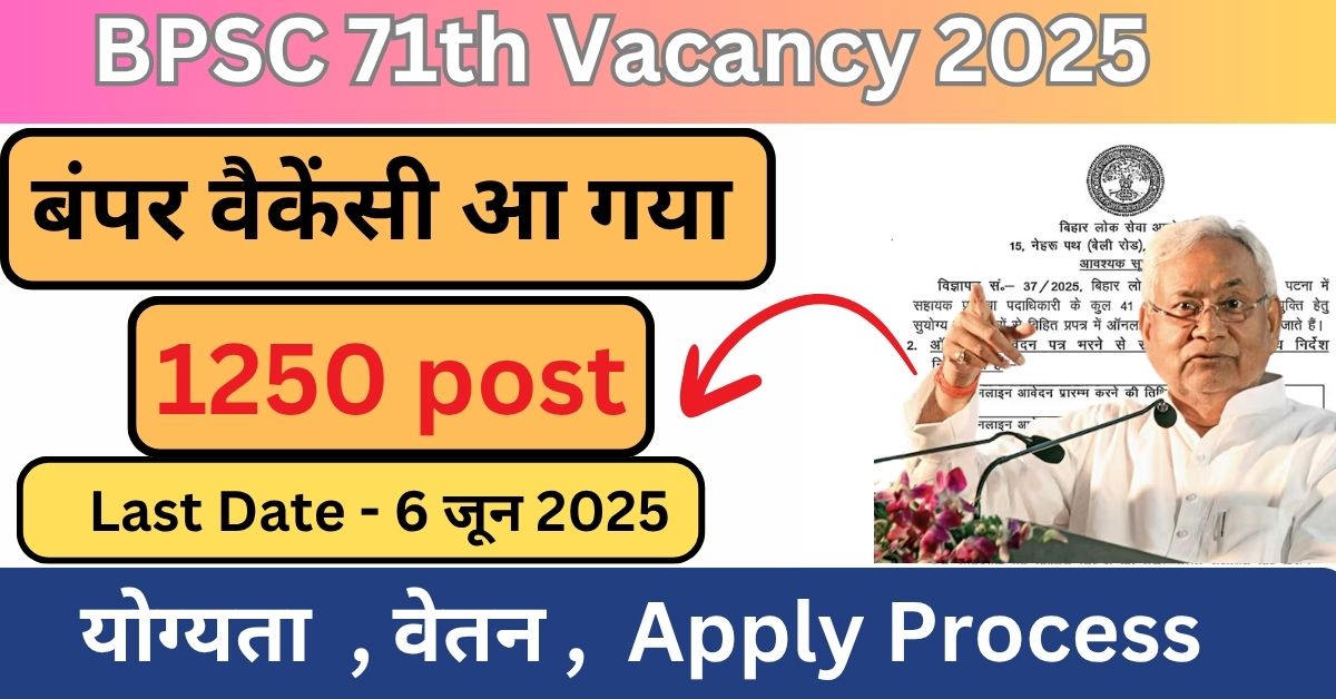 BPSC 71th Vacancy 2025