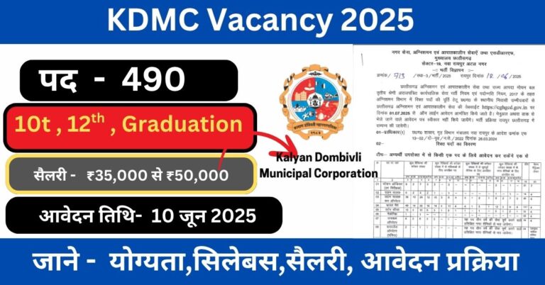 KDMC Vacancy 2025